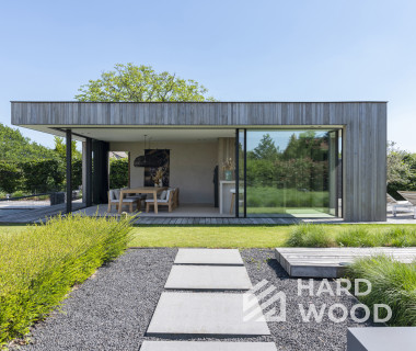 Беседка с панорамными окнами и зоной барбекю №76 - фото 1754